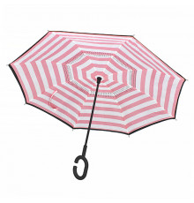 Зонт наоборот Up-Brella Розово-белые полосы