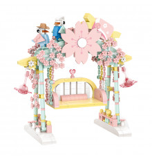 3D конструктор набор строительных блоков LOZ 1126 цветочные качели 626 деталей пластиковый