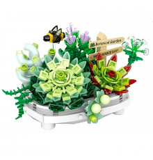 3D конструктор набор строительных блоков LOZ 1660 вечный цветок суккуленты в горшке 389 деталей пластиковый