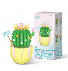 3D конструктор набор строительных блоков YZ 2082 цветочный конструктор Кактус 444 детали