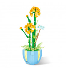 3D конструктор набор строительных блоков YZ 2086 цветочный конструктор Каланхое 329 деталей