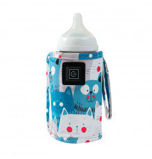 Портативный подогреватель AQW5G Cats для детской бутылочки USB 3 режима Blue