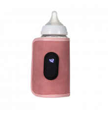 Портативный подогреватель N-025 для детской бутылочки USB цифровой дисплей Pink