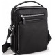 Шкіряна чоловіча сумка-барсетка 21х26х6, месенджер через плече з ручкою Tiding Bag M32432 чорний