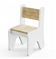 Стільчик в дитячу кімнату 55×37×33 дитячий зручний стілець для ігор, білий з деревом