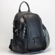 Жіночий шкіряний рюкзак міський 23х32х13, сумка для міста, подорожей та відпочинку, чорна
