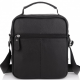 Чоловічий шкіряний месенджер 18x22x8, сумка планшет через плече Tiding Bag A25F-1519A чорний