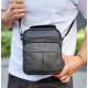Чоловічий шкіряний месенджер 18x22x8, сумка планшет через плече Tiding Bag A25F-1519A чорний