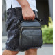 Чоловічий шкіряний месенджер 18x22x8, сумка планшет через плече Tiding Bag A25F-1519A чорний