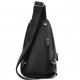 Чоловіча сумка-слінг шкіряна 18х32х7, крос боді для прогулянок Tiding Bag A25F-5060A чорна