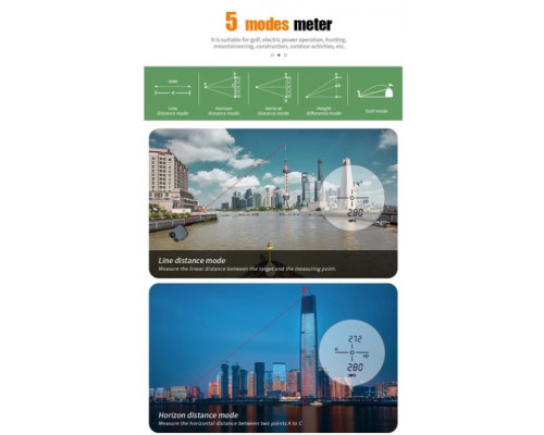 Професійний лазерний далекомір Artbull LS-1000 із кутоміром на 1000 метрів