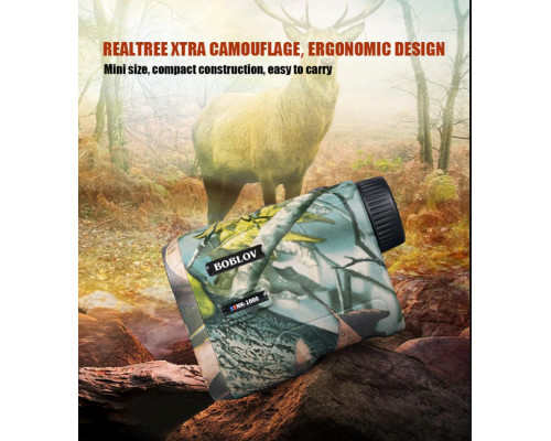 Професійний водонепроникний лазерний далекомір Boblov NK-1000 з вимірюванням кута та швидкості, дальність до 1000 метрів.