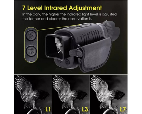 Монокуляр нічного бачення Ermenrich NS100 1-5X з функцією запису фото та відео, дальність до 300 м, на акумуляторі 3800 mAh.