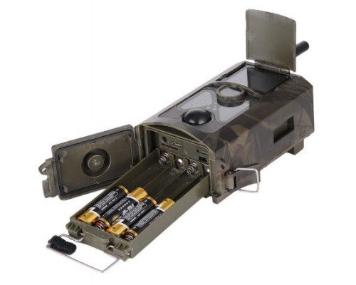 Фотопастка Suntek HC 550M/G з дальністю 25 м, кутом огляду 120°, датчиком руху, GSM модулем 3G, нічною зйомкою та можливістю запису фото і відео.