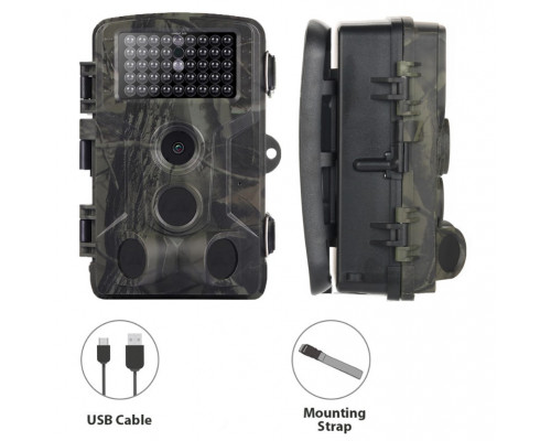 Фотопастка Suntek HC-802A з датчиком руху та нічним зніманням, огляд 120°, захист IP65, дальність 20м — ідеальна камера для охорони.