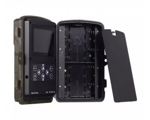 Фотопастка Suntek HC-810A з датчиком руху та нічним зніманням, огляд 120°, дальність 20 м, захист IP65. Камера для охорони території.