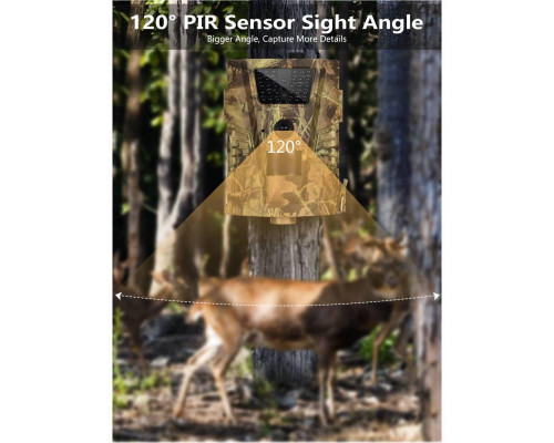 Фотопастка HT001B з датчиком руху та нічною зйомкою, Full HD 1080P, захист IP54