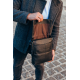 Чоловіча сумка планшет через плече 23х26х6, шкіряна барсетка Tiding Bag SK A75-181 чорна