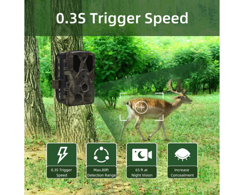 Фотопастка Suntek HC-812A — 20 м, датчик руху, захист IP65.