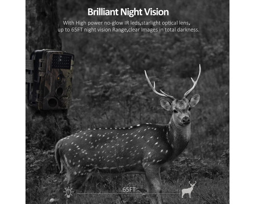 Фотопастка Suntek WiFi802 Plus з дальністю до 20 м, кут огляду 90°, захист IP65.