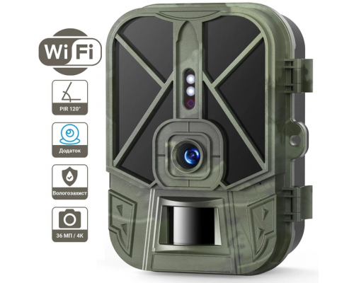 Wi-Fi фотопастка Suntek WiFi 940 Pro для полювання, 4K, 36 МП