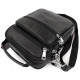 Чоловіча сумка-барсетка шкіряна 22х24х8 / месенджер на одне плече для міста та подорожей, чорний