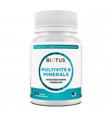 Мультивітаміни та мінерали, Multivits & Minerals, Biotus, 30 капсул