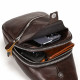 Чоловічий шкіряний рюкзак на одне плече 18х32х7, сумка-слінг для міста TIDING BAG MK03983 коричнева