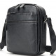 Шкіряна чоловіча сумка планшет через плече 23х26х8, наплічна барсетка Tiding Bag MN-284334 чорна