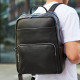 Чоловічий шкіряний рюкзак для поїздок та відпочинку 30х40х16, сумка наплічна Tiding Bag 59331, чорна