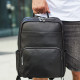 Чоловічий шкіряний рюкзак для поїздок та відпочинку 30х40х16, сумка наплічна Tiding Bag 59331, чорна
