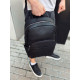 Чоловічий міський шкіряний рюкзак 28х39х15, сумка наплічна для роботи та подорожей Tiding Bag 60320 чорна