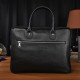 Шкіряна чоловіча сумка для ноутбука 40х30х8, офісний діловий портфель Tiding Bag M364A чорний