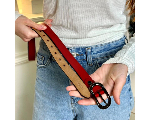 Шкіряний червоний ремінь