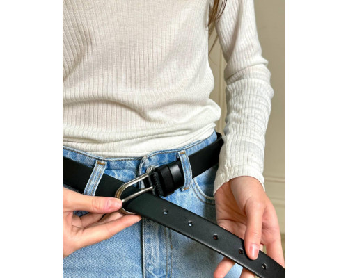 Ремінь шкіряний чорного кольору