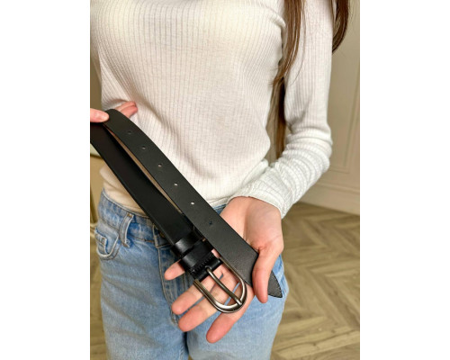 Ремінь шкіряний чорного кольору