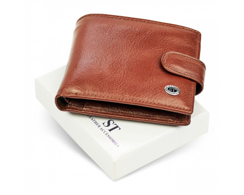 Чоловічий портмоне з натуральної шкіри ST Leather B104 Коричневий