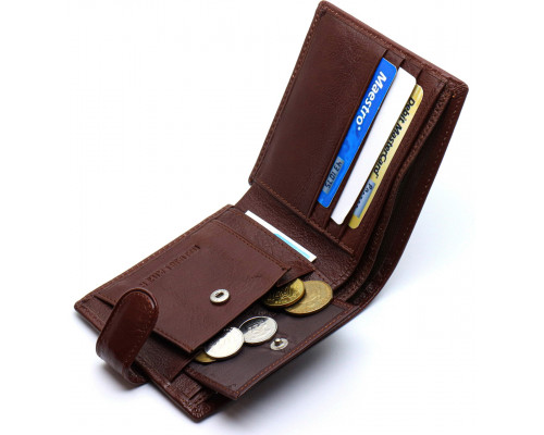 Чоловічий портмоне з натуральної шкіри ST Leather B104 Коричневий