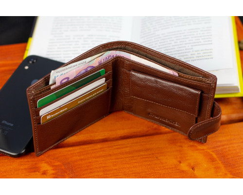 Чоловічий портмоне з натуральної шкіри ST Leather B104 Коричневий
