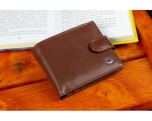 Чоловічий портмоне з натуральної шкіри ST Leather B104 Коричневий