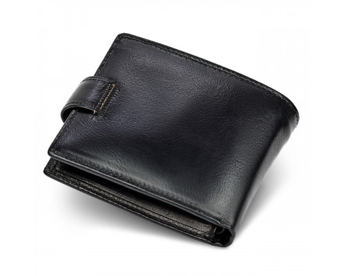Чоловіче портмоне з натуральної шкіри ST Leather В104 Чорний