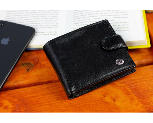 Стильне шкіряне портмоне ST Leather В 103 Чорний
