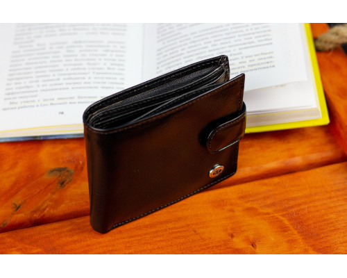 Стильне шкіряне портмоне ST Leather В 103 Чорний
