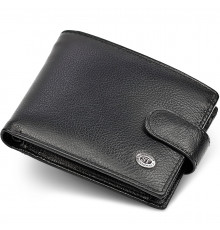 Класичне чоловіче портмоне з натуральної шкіри ST Leather ST102 Чорний