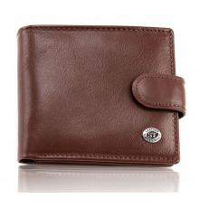 Стильне шкіряне чоловіче портмоне ST Leather В103 Коричневий