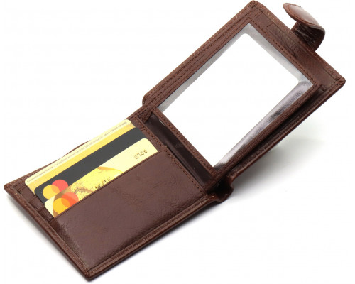 Стильне шкіряне чоловіче портмоне ST Leather В103 Коричневий