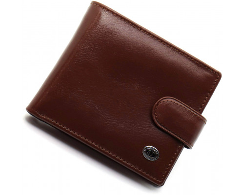 Коричневе чоловіче портмоне з натуральної шкіри з фіксацією ST Leather ST103