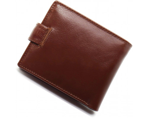 Коричневе чоловіче портмоне з натуральної шкіри з фіксацією ST Leather ST103