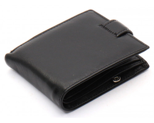 Чорне шкіряне чоловіче портмоне із затискачем для грошей Marco Coverna MC-2006H-1