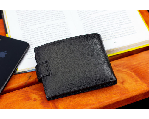 Чорне шкіряне портмоне з відділом для документів Marco Coverna MCBK10-805